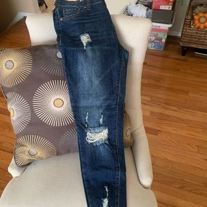 Old Navy blue denim, distressed jeans